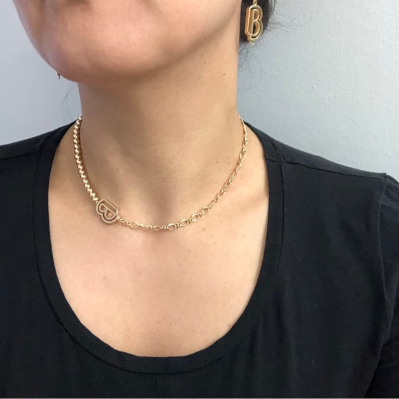 B initial necklace & earrings set - Picture 8 of 8